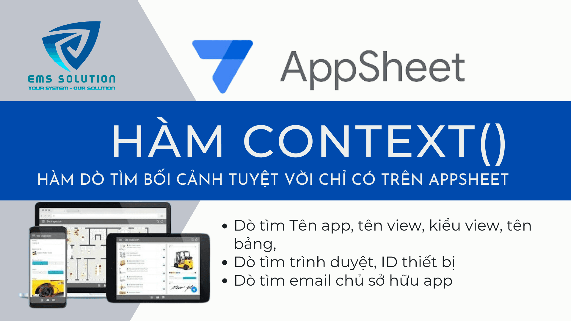 Hàm CONTEXT() trong AppSheet