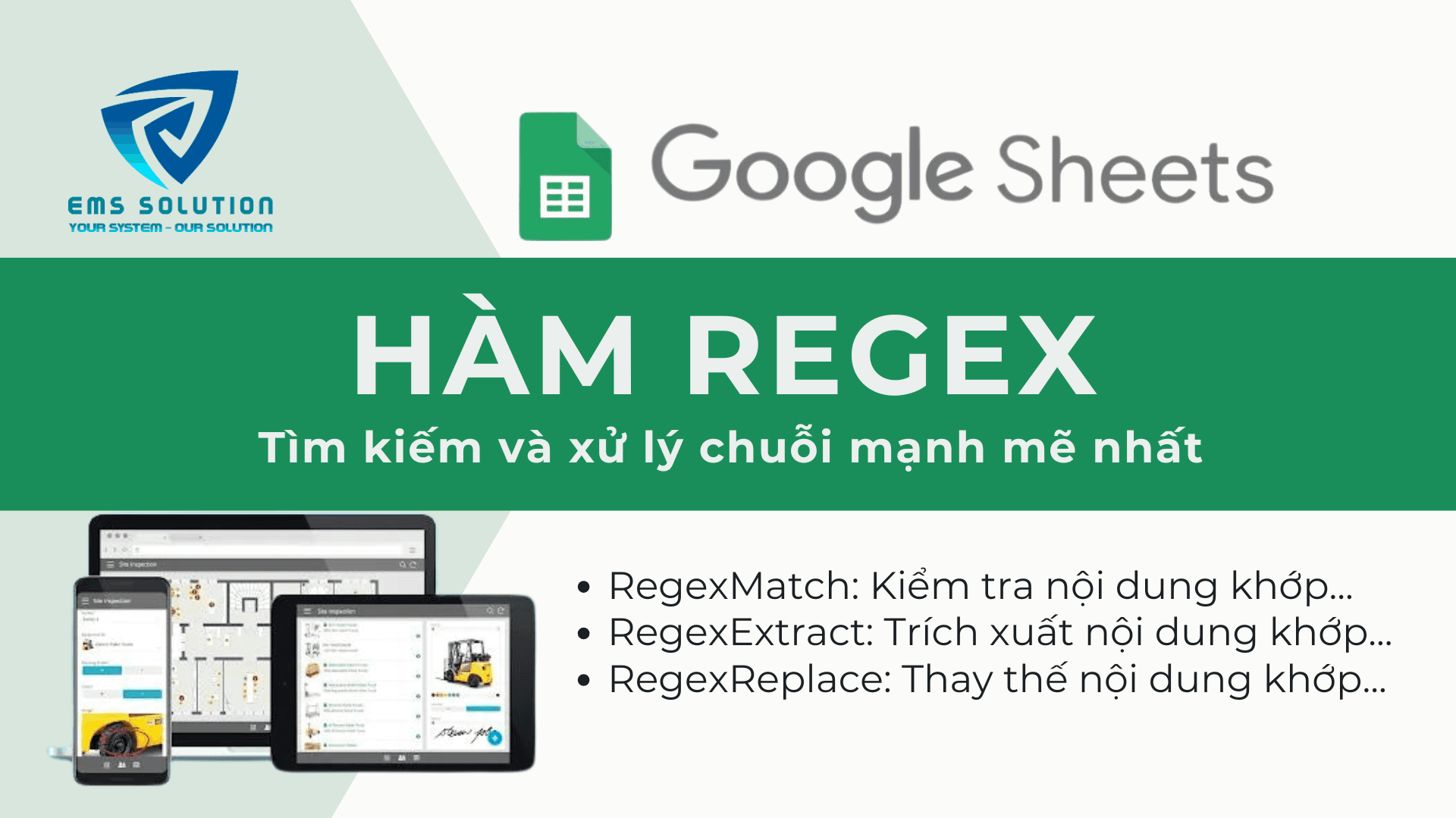 Hàm REGEX trong Google Sheets
